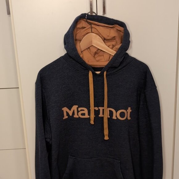 Marmot Hoodie Navy Men's L - Picture 2 of 8